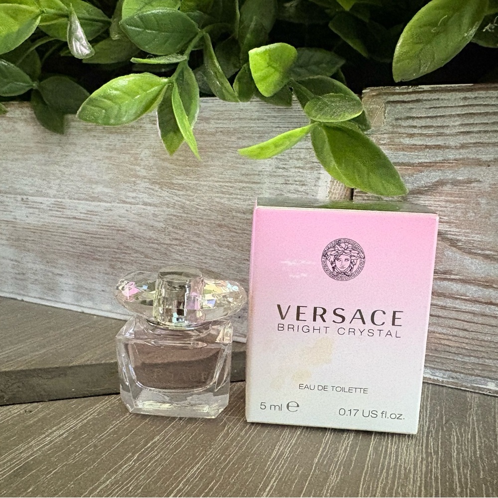 Versace Bright Crystal Bottle 0.17 oz 5 mL w/ Sample Dylan Purple Eros Fragrance